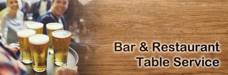 Bar and restaurant table service supplies and equipment fast UK delivery
