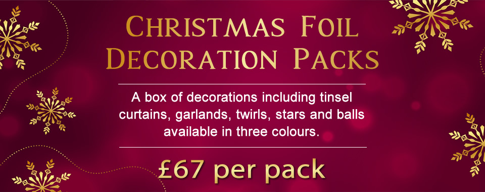 Christmas Foil Tinsel Decoration Packs