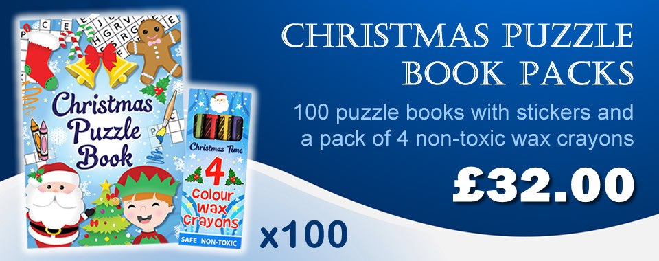 Christmas Puzzle Book & Crayon Sets