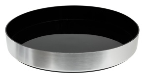 Aluminium Effect Non Slip Round Bar Tray