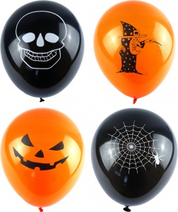 Halloween Theme Balloons (Pack of 12)